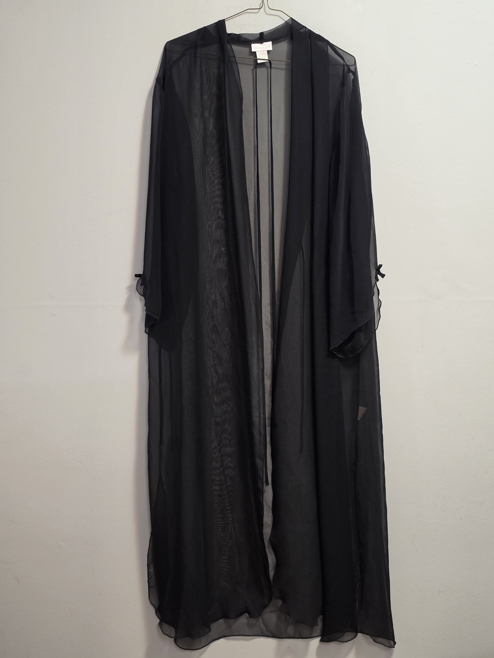 Versailles Sheer Black Long Robe Cover-Up